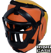 Ring to Cage 25569 Шлем боксерский со съемным защитным забралом RING TO CAGE MUGHALS Safety Plastic Mask Training Headgear фото